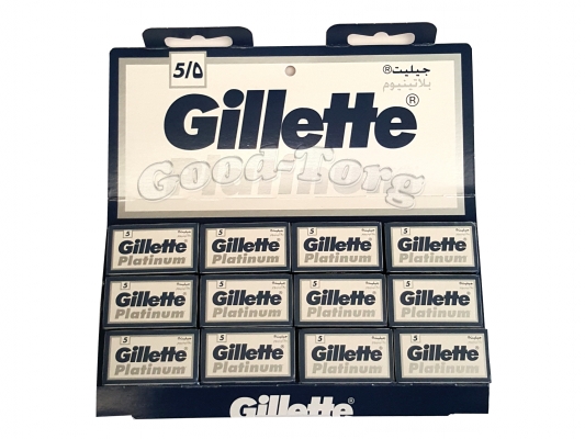 Лезвия Gillette Platinum -оригинал 20пач.×5шт.(ОАЭ)