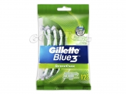 Одноразовый станок Gillette Blue 3  зеленые- 12 шт., плавающая головка, 3 лезвии.